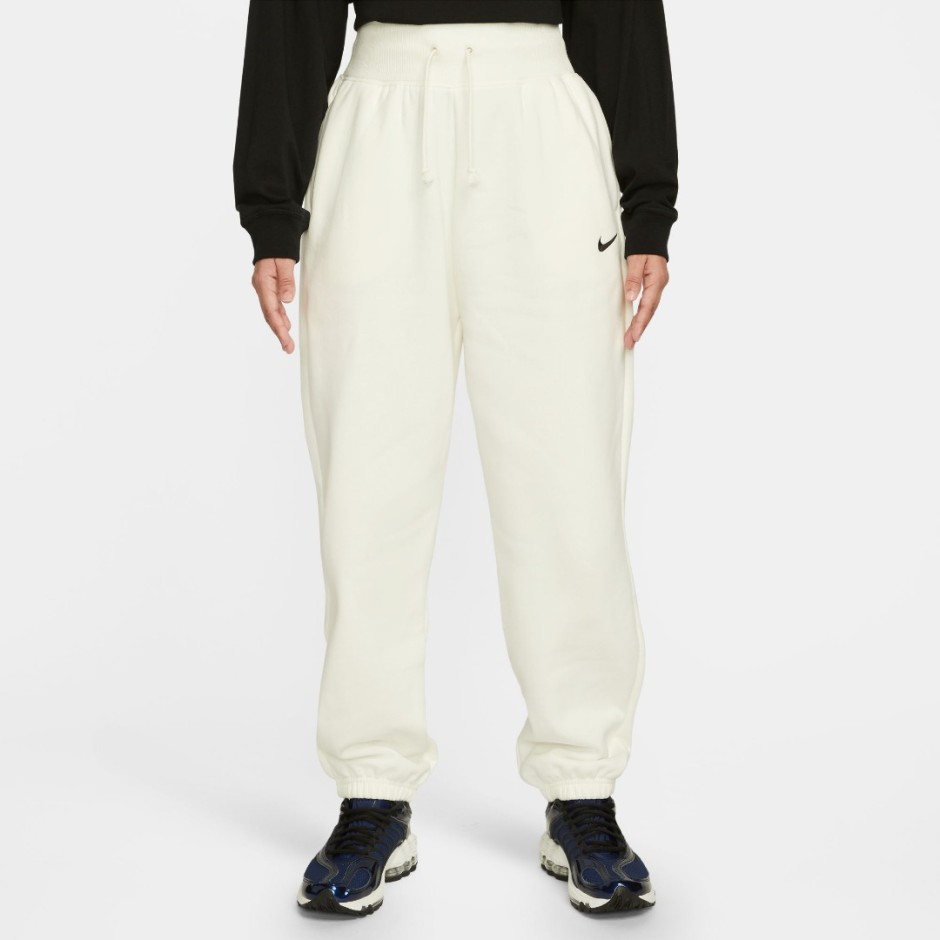Nike Sportswear Phoenix Fleece Εκρού - Γυναικείο Παντελόνι Φόρμα