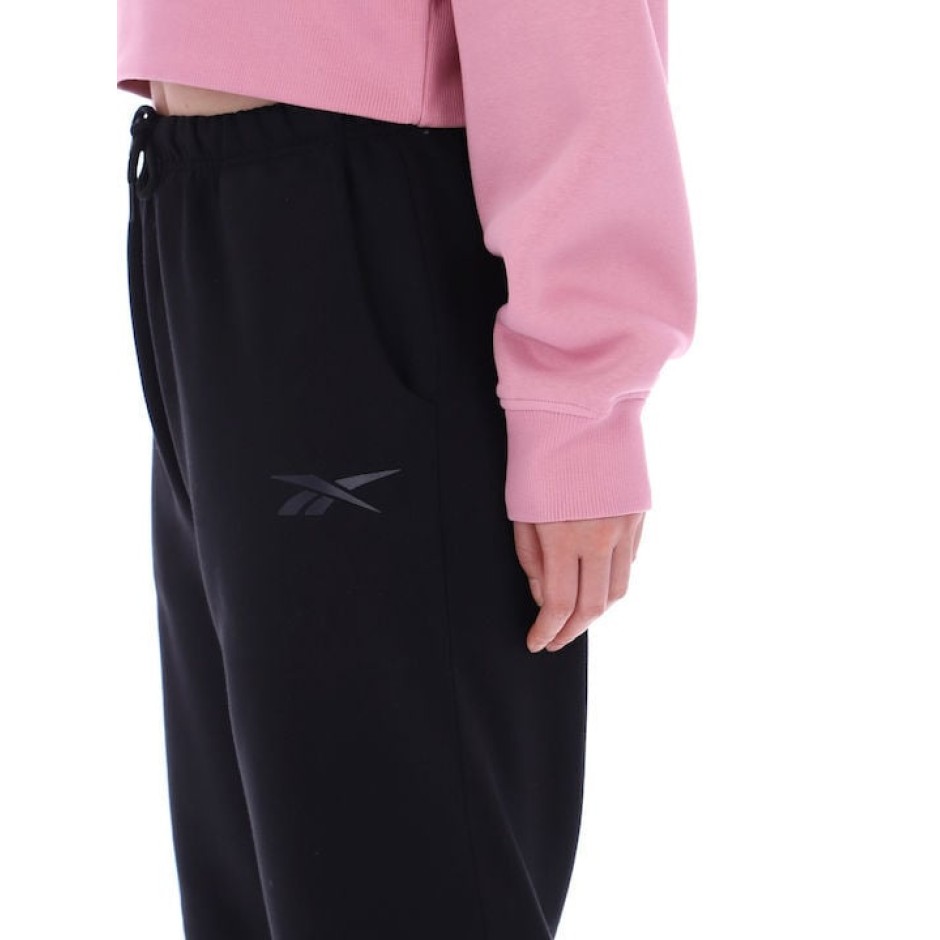Reebok SATIN LOGO FLEECE PANTS 100239801 Μαύρο