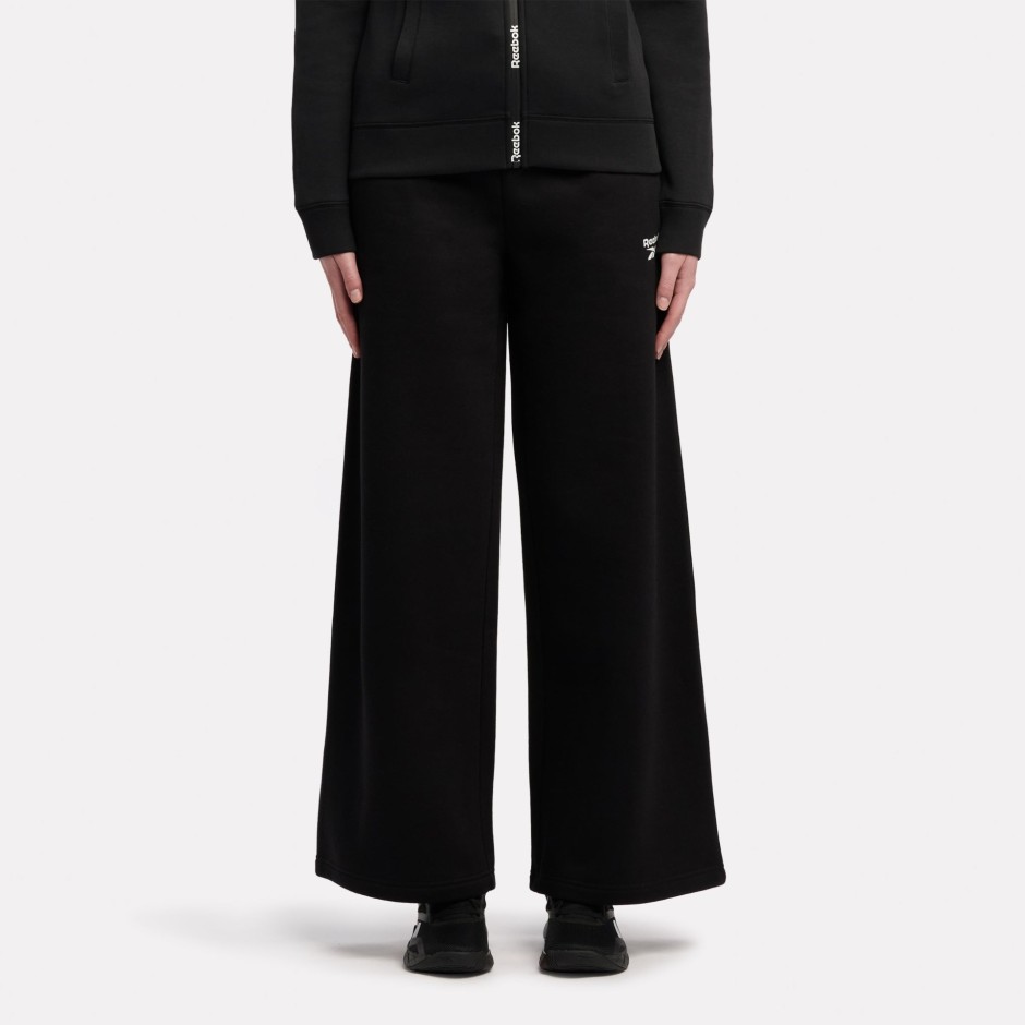 Reebok ID SMALL LOGO WIDE LEG FLEECE PANT 100240944 Black