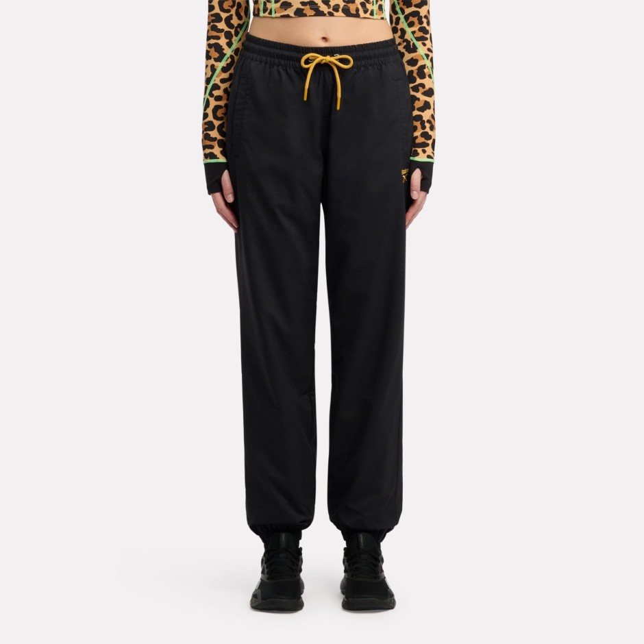 Reebok ANIMAL PRINT VECTOR TRACK PANT 100240140 Μαύρο