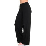 Γυναικείο Παντελόνι Μαύρο - Target Rib Viscose Εικόνα 1