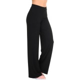 Γυναικείο Παντελόνι Μαύρο - Target Rib Viscose Εικόνα 2