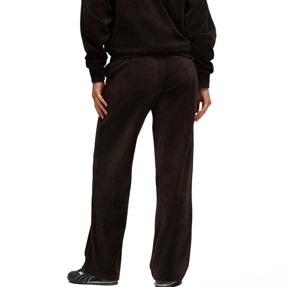 PUMA ESS ELEVATED VELOUR RIB STRAIGHT LEG PANT 688108-01 Black