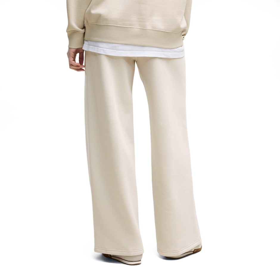 Γυναικεία Φόρμα Εκρού - PUMA Essentials Cat Fleece Wide Leg