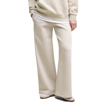 Γυναικεία Φόρμα Εκρού - PUMA Essentials Cat Fleece Wide Leg
