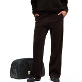 PUMA ESS ELEVATED VELOUR RIB STRAIGHT LEG PANT 688108-01 Black Image 