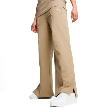PUMA HER HIGH-WAIST STRAIGHT LEG PANTS TR 681990-67 Beige
