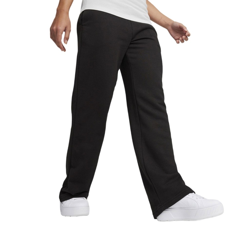 PUMA ESS+ STRAIGHT LEG SMALL LOGO PANTS TR 678745-01 Black