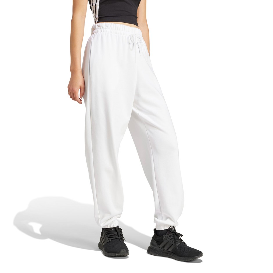 Γυναικεία Φόρμα Λευκή - adidas Sportswear Essentials Small Logo French Terry