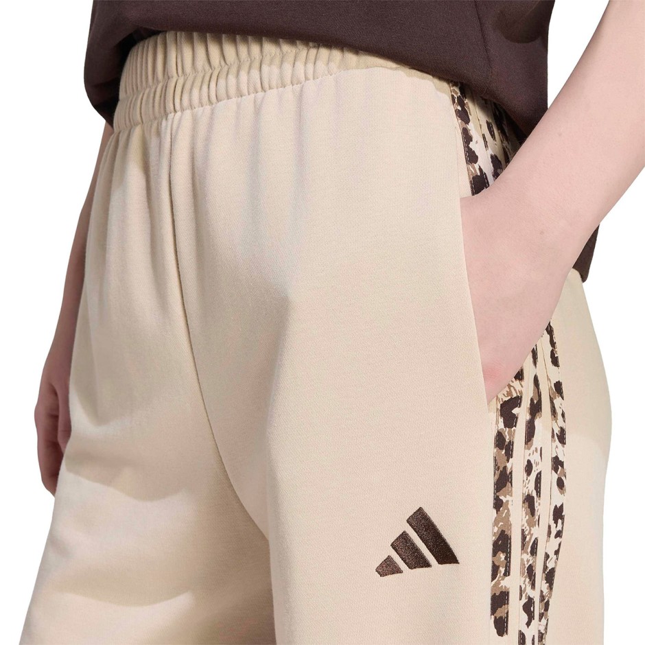 Women's Pants Beige - adidas Sportswear Seasonal Essentials Animal Print 3-Stripes
