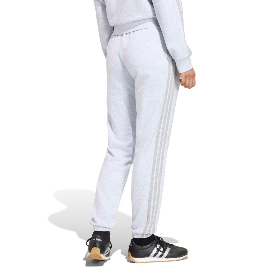 Γυναικεία Φόρμα Γκρι - adidas Sportswear Essentials 3-Stripes French Terry Cuffed