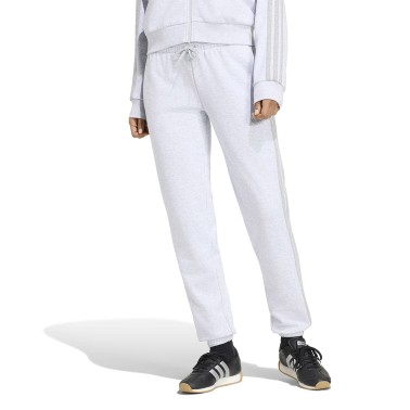 Γυναικεία Φόρμα Γκρι - adidas Sportswear Essentials 3-Stripes French Terry Cuffed