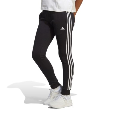 Γυναικεία Φόρμα Μαύρη - adidas Sportswear Essentials 3-Stripes