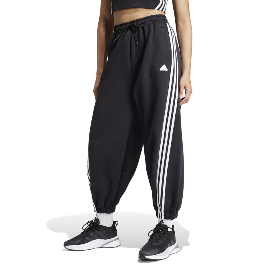 Γυναικεία Φόρμα Μαύρη - adidas Sportswear Future Icons 3-Stripes Parachute