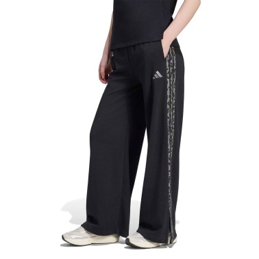Women's Pants Black - adidas Sportswear Seasonal Essentials Animal Print 3-Stripes