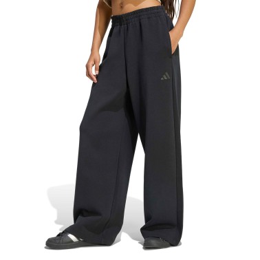 Γυναικεία Φόρμα Μαύρη - adidas Sportswear Soft Lux Straight Leg