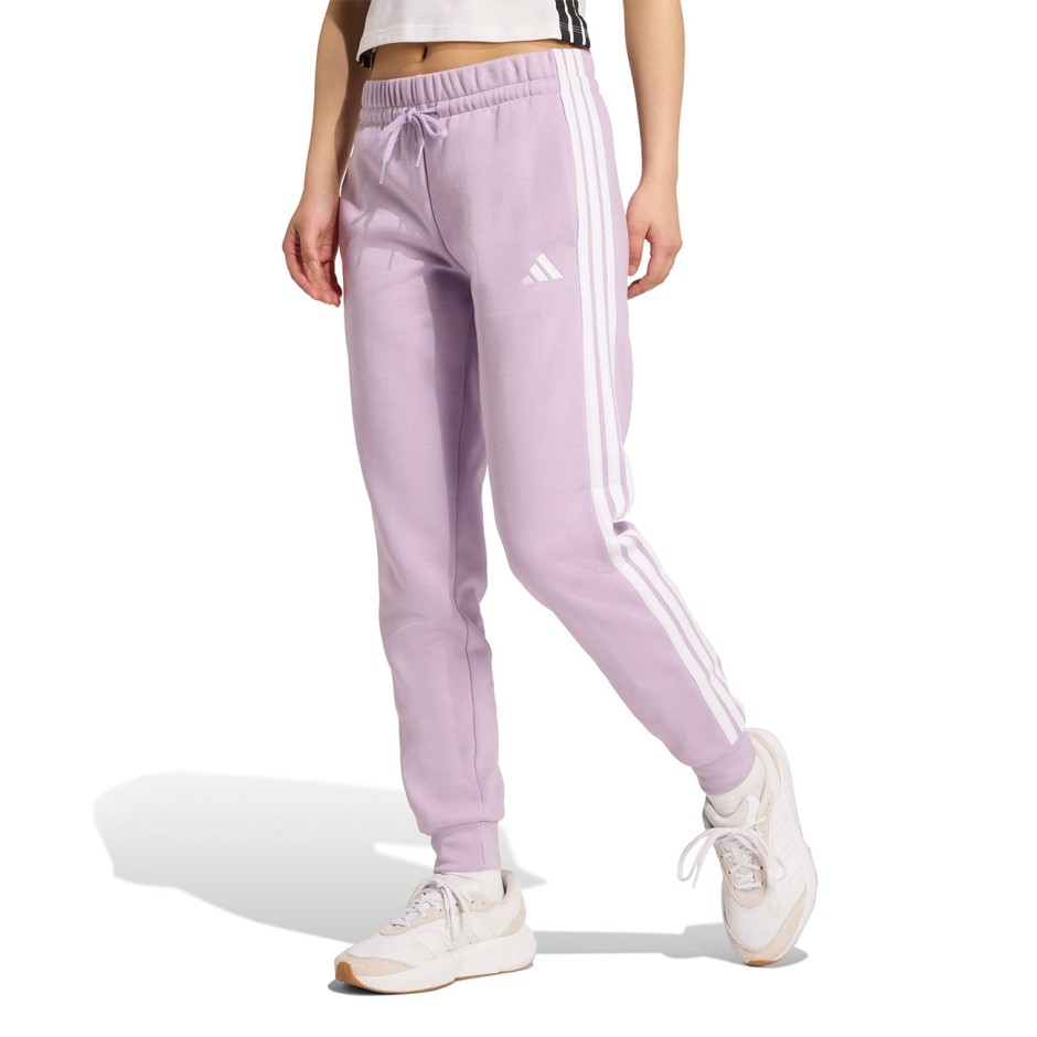 Γυναικεία Φόρμα Μωβ - adidas Sportswear Essentials 3-Stripes Fleece Slim