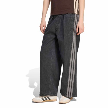Women's Jeans Black - adidas Sportswear Stadium Washed Denim Loose Fit