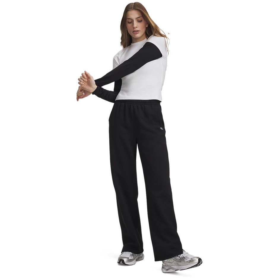 Women's Pants Black - Under Armour Rival Fleece Straight Leg
