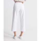 SUPERDRY WIDE LEG CROP W7010080A-M6N Λευκό