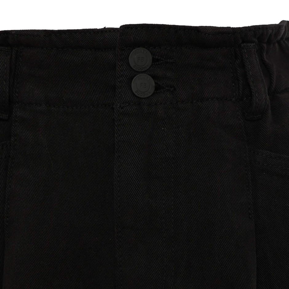Γυναικείο Παντελόνι Μαύρο - Funky Buddha Garment Dyed
