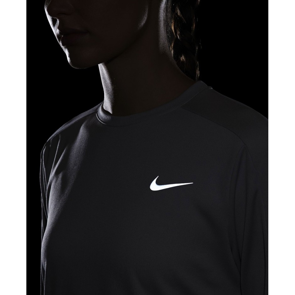 NIKE W NK DF PACER CREW Γκρί