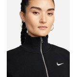 NIKE W NSW PHNX FLC QZ CROP DQ5767-010 Black Image 1