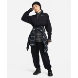 NIKE W NSW PHNX FLC QZ CROP DQ5767-010 Black Image 5