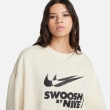 Nike Sportswear Εκρού - Γυναικεία Μακρυμάνικη Μπλούζα Με Λαιμόκοψη Εικόνα 1