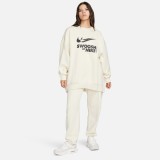 Nike Sportswear Εκρού - Γυναικεία Μακρυμάνικη Μπλούζα Με Λαιμόκοψη Εικόνα 3