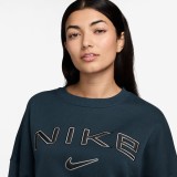 NIKE W NSW PHNX FLC OOS LOGO CREW FV7674-478 Blue Image 0