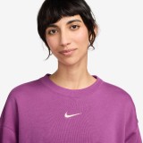 NIKE W NSW PHNX FLC OS CREW DQ5733-518 Fuchsia Image 1