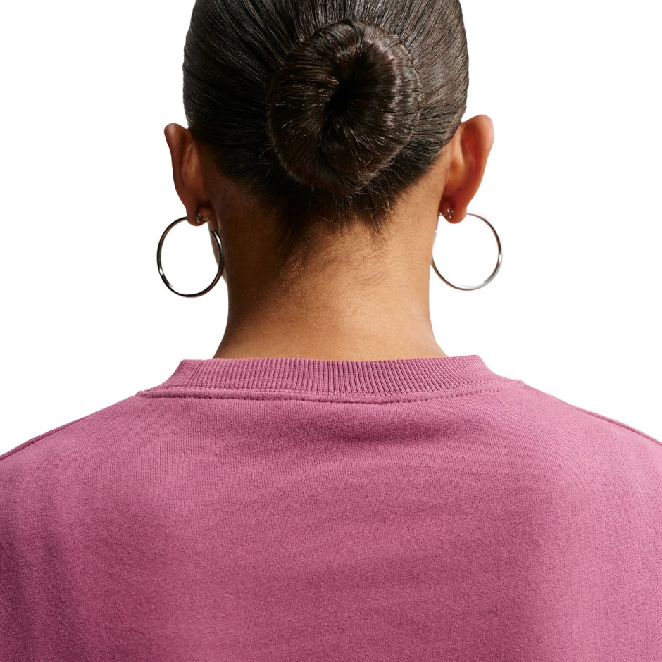 Γυναικεία Μακρυμάνικη Μπλούζα Ροζ - Nike Studio Fleece Medium Weight