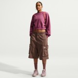 Γυναικεία Μακρυμάνικη Μπλούζα Ροζ - Nike Studio Fleece Medium Weight Εικόνα 4
