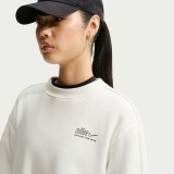 Γυναικεία Μακρυμάνικη Μπλούζα Εκρού - Nike Studio Fleece Medium Weight 'Graphic Pack' Εικόνα 1