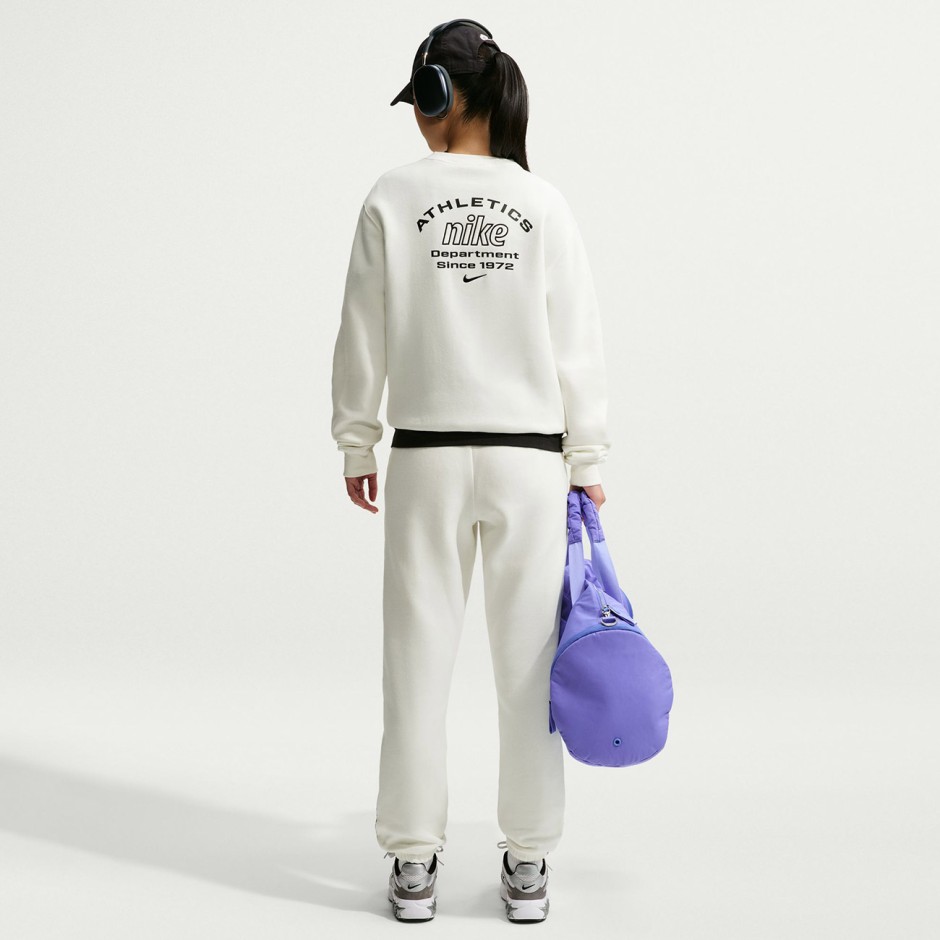 Γυναικεία Μακρυμάνικη Μπλούζα Εκρού - Nike Studio Fleece Medium Weight 'Graphic Pack'
