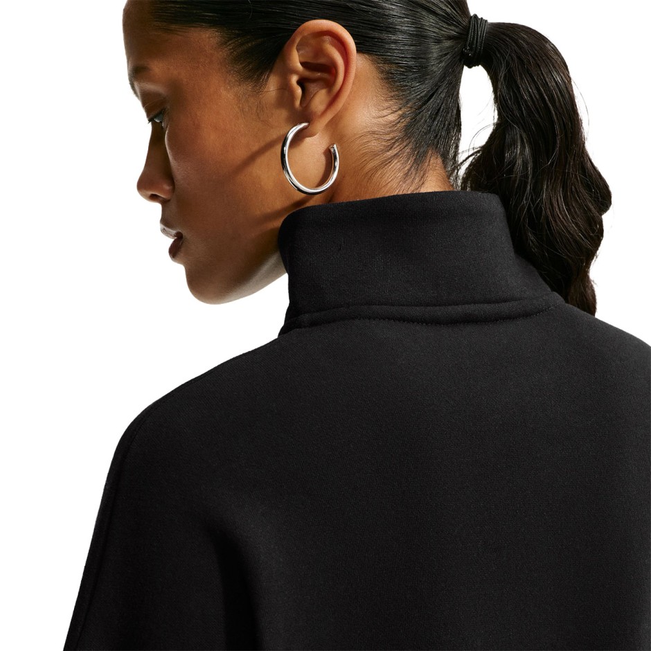 Γυναικεία Μακρυμάνικη Μπλούζα Μαύρη - Nike Studio Fleece Medium Weight