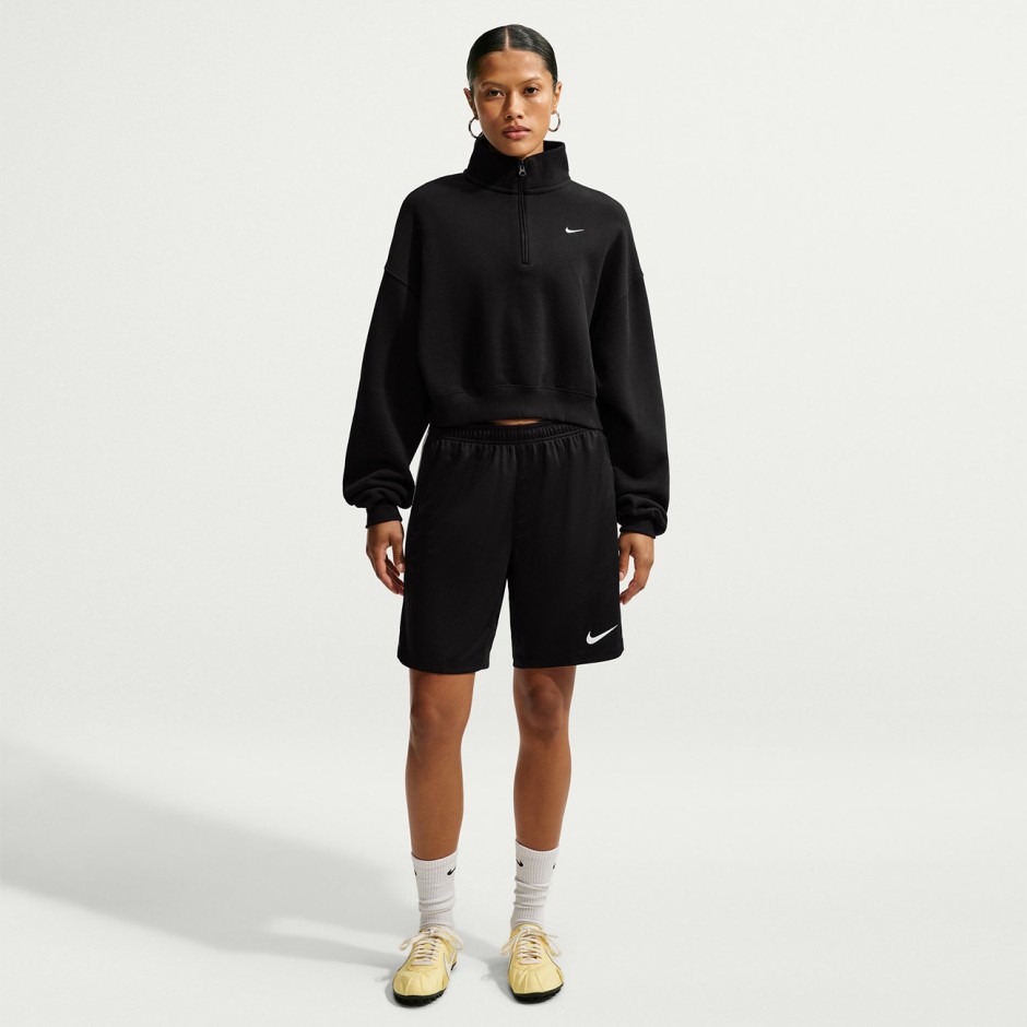 Γυναικεία Μακρυμάνικη Μπλούζα Μαύρη - Nike Studio Fleece Medium Weight