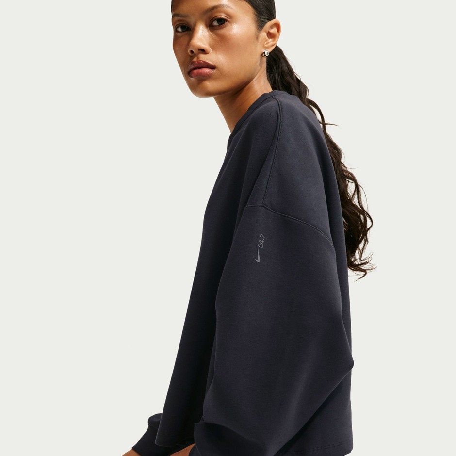 Women's Sweatshirt Black - Nike 24.7 ImpossiblySoft