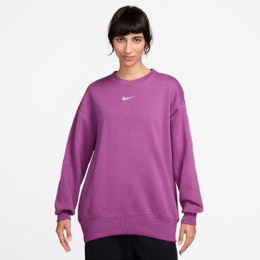 NIKE W NSW PHNX FLC OS CREW DQ5733-518 Fuchsia