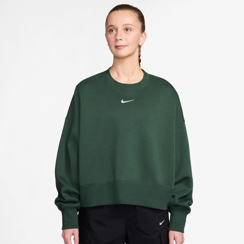 Γυναικεία Μακρυμάνικη Μπλούζα Κυπαρισσί - Nike Sportswear Phoenix Fleece