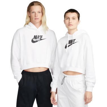 NIKE W NSW CLUB FLC GX CROP HDY DQ5850-100 White