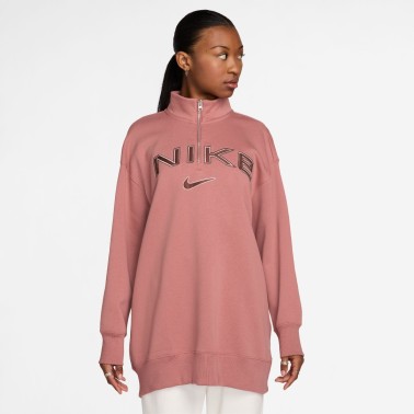 NIKE W NSW PHNX FLC OOS LOGO QZ TOP FV7679-634 Pink