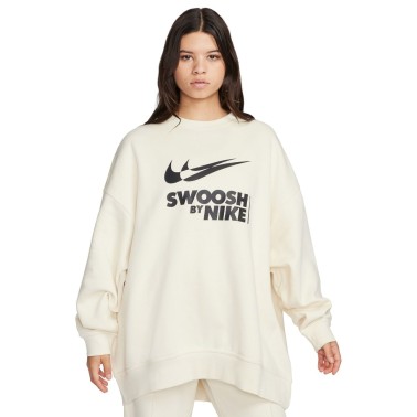 Nike Sportswear Εκρού - Γυναικεία Μακρυμάνικη Μπλούζα Με Λαιμόκοψη