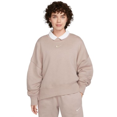 Nike Sportswear Phoenix Fleece Μπέζ - Γυναικεία Μακρυμάνικη Μπλούζα