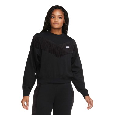 NIKE W NSW HRTG CREW VELOUR CZ1876-010 Black
