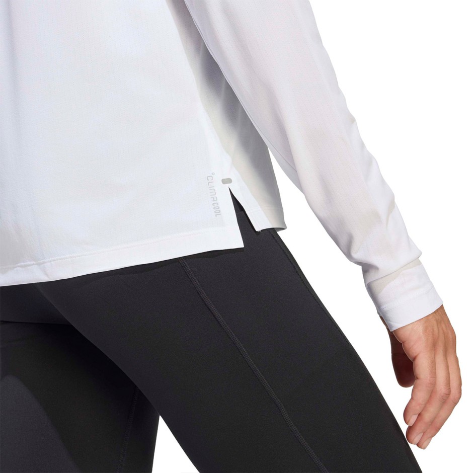 Γυναικεία Μακρυμάνικη Μπλούζα για Τρέξιμο Λευκή - adidas Performance adi365 CLIMACOOL