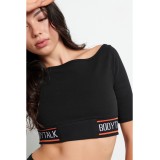 Γυναικεία Κοντομάνικη Μπλούζα BODYTALK Μαύρο 1222-904720-00100  Εικόνα 1