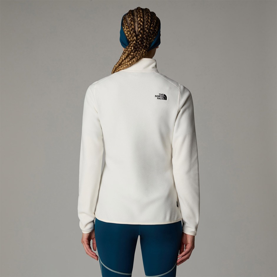 THE NORTH FACE W 100 GLACIER 1/4 ZIP NF0A855M4HP-4HP White