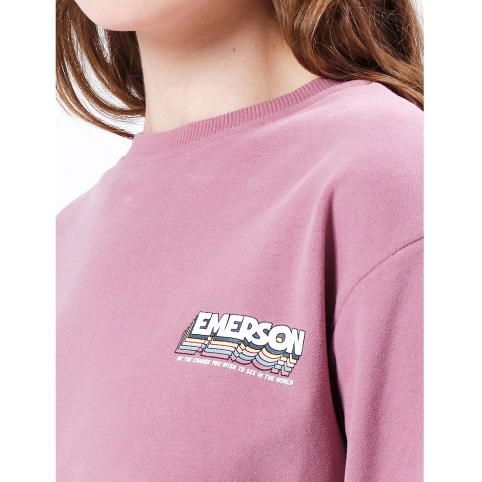 Γυναικεία Μακρυμάνικη Μπλούζα EMERSON Ροζ 212.EW20.47-DUSTY ROSE 